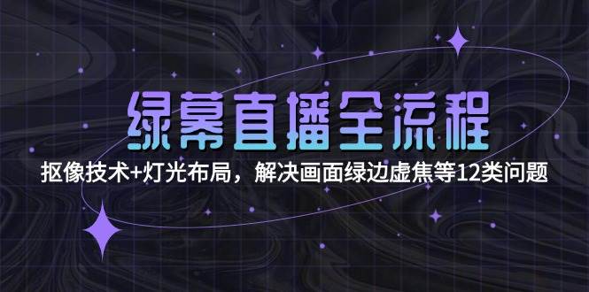 绿幕直播全流程：抠像技术+灯光布局，解决画面绿边虚焦等12类问题-齐力副业