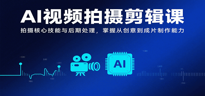 AI视频拍摄剪辑课，拍摄核心技能与后期处理，掌握从创意到成片制作能力-齐力副业