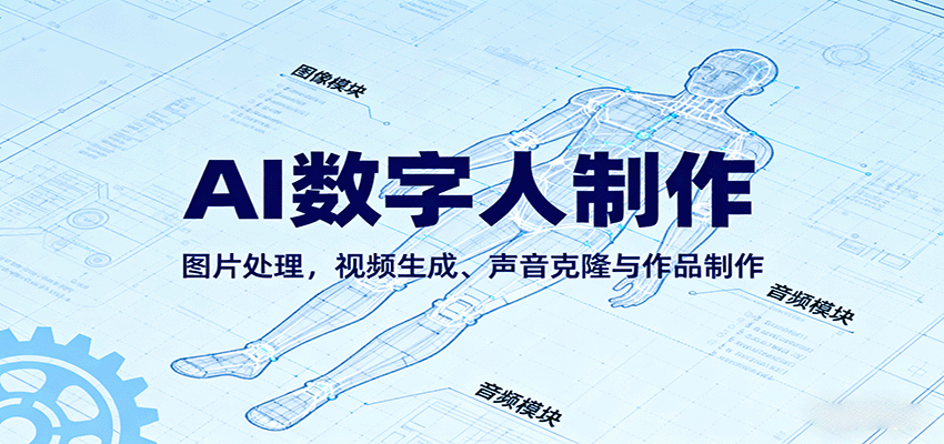 AI永生数字人制作教程：图片处理，视频生成、声音克隆与作品制作-齐力副业