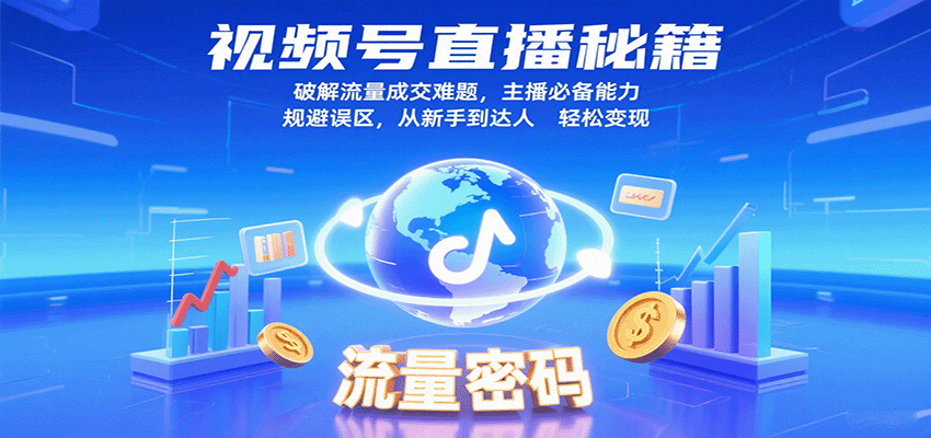 视频号直播秘籍，破解流量成交难题，主播必备能力，规避误区，从新手到达人轻松变现-齐力副业