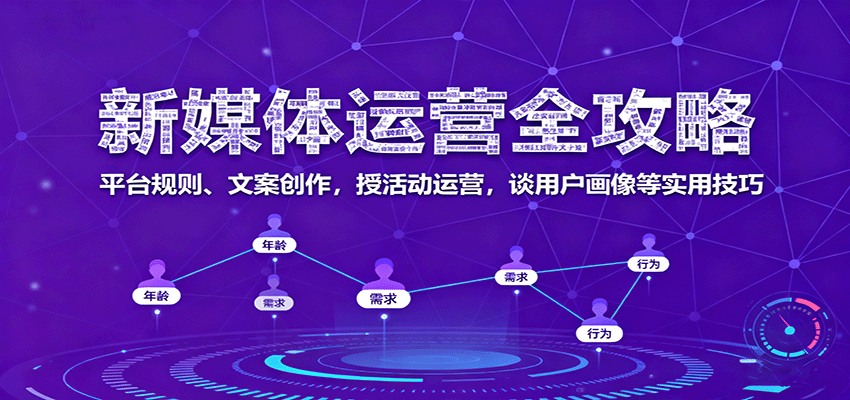 新媒体运营全攻略：平台规则、文案创作，授活动运营，谈用户画像等实用技巧-齐力副业