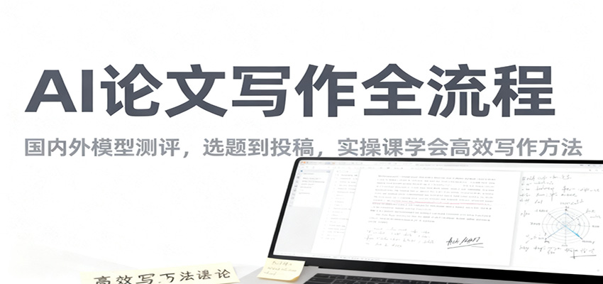 AI论文写作全流程，国内外模型测评，选题到投稿，实操课学高效写作方法-齐力副业