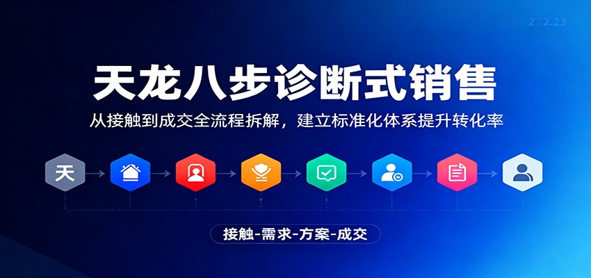 天龙八步诊断式销售，从接触到成交全流程拆解，建立标准化体系提升转化率-齐力副业