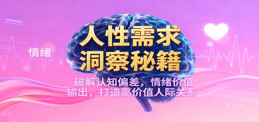 人性需求洞察秘籍，破解认知偏差，情绪价值输出，打造高价值人际关系-齐力副业