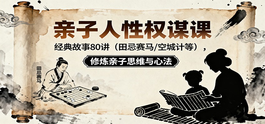 亲子人性权谋课：经典故事80讲（田忌赛马，空城计等），修炼亲子思维与心法-齐力副业