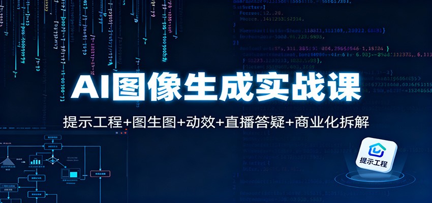 AI图像生成实战课：提示工程+图生图+动效+直播答疑+商业化拆解-齐力副业