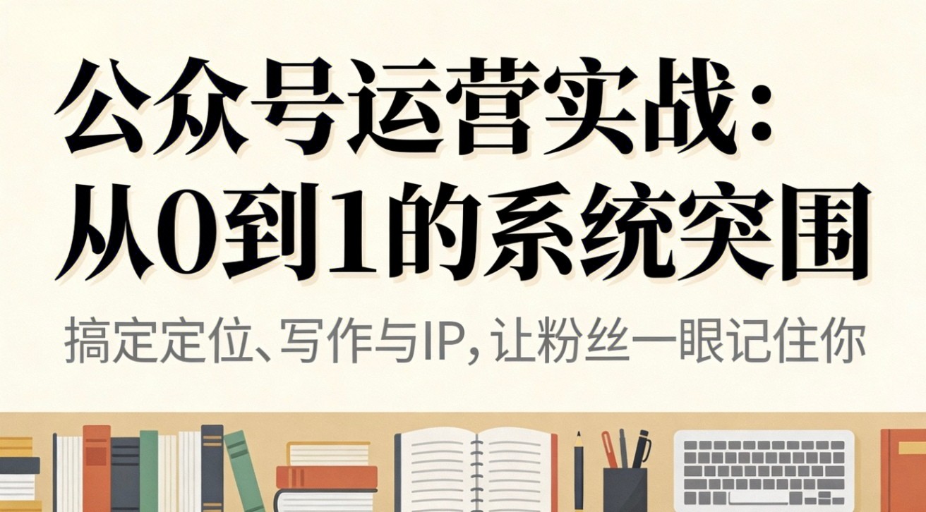 公众号运营实战：从0到1的系统突围-齐力副业