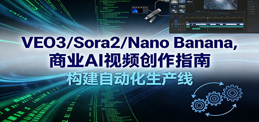 VEO3/Sora2/Nano Banana商业AI视频创作指南，构建自动化生产线-齐力副业