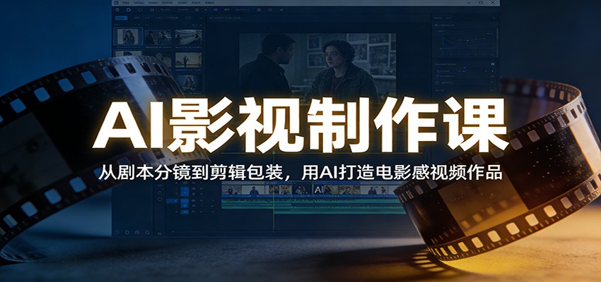 AI影视制作课：从剧本分镜到剪辑包装，用AI打造电影感视频作品-齐力副业