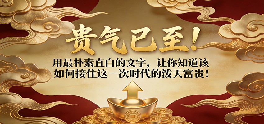 付费文章：贵气已至！用最朴素直白的文字，让你知道该如何接住这一次时代的泼天富贵！-齐力副业