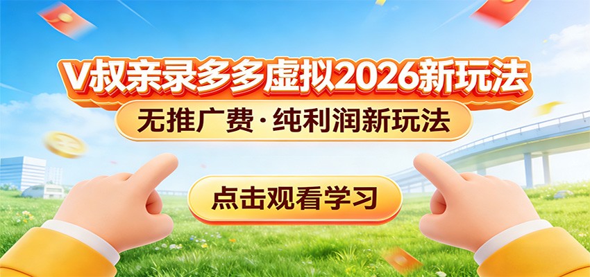 拼多多虚拟电商新玩法，0推广费0成本启动，专为新手打造-齐力副业