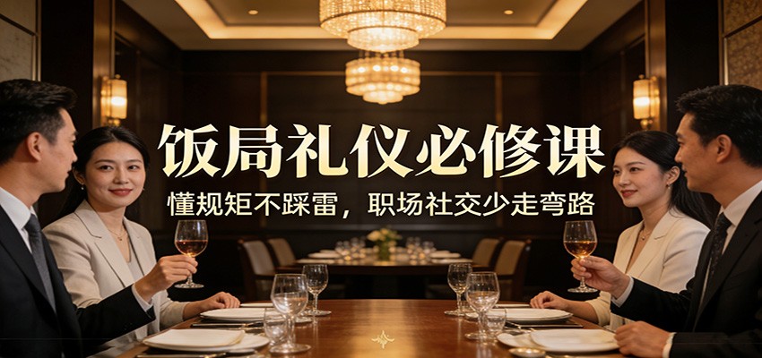 公众号收费文章：《饭局礼仪必修课：懂规矩不踩雷，职场社交少走弯路》-齐力副业