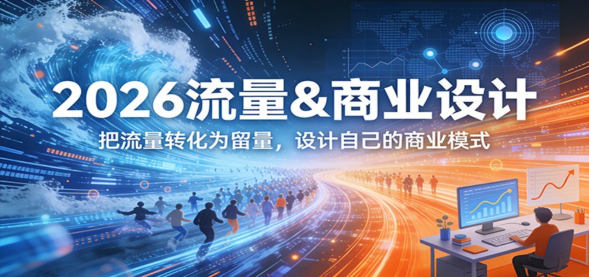 2026流量&商业设计，把流量转化为留量，设计自己的商业模式-齐力副业
