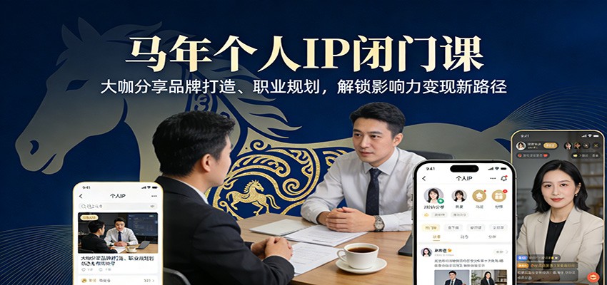 马年个人IP闭门课，大咖分享品牌打造、职业规划，解锁影响力变现新路径-齐力副业