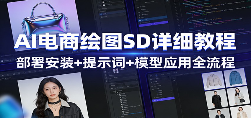 AI电商绘图SD详细教程：部署安装+提示词+模型应用全流程-齐力副业