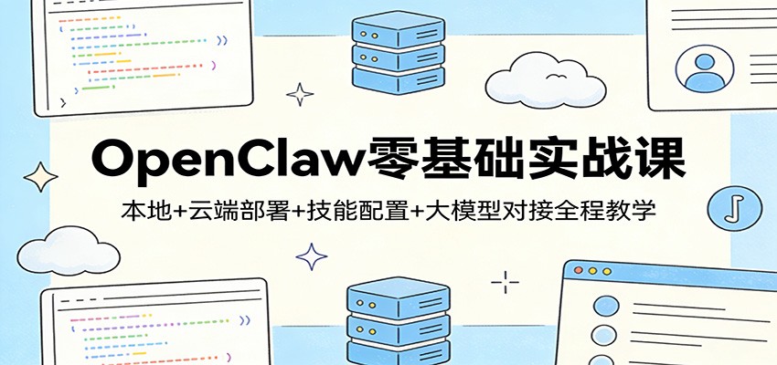 OpenClaw零基础实战课：本地+云端部署+技能配置+大模型对接全程教学-齐力副业