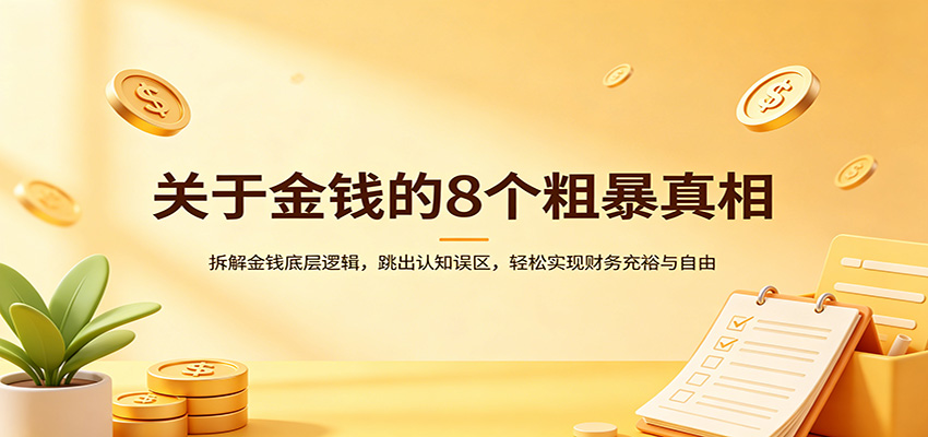 关于金钱的8个粗暴真相：拆解金钱底层逻辑，跳出认知误区，轻松实现财务充裕与自由-齐力副业