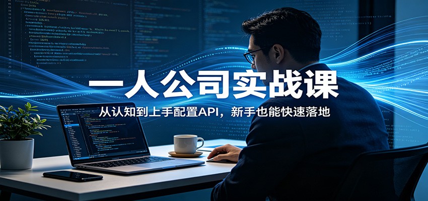 一人公司实战课：从认知到上手配置API，新手也能快速落地-齐力副业