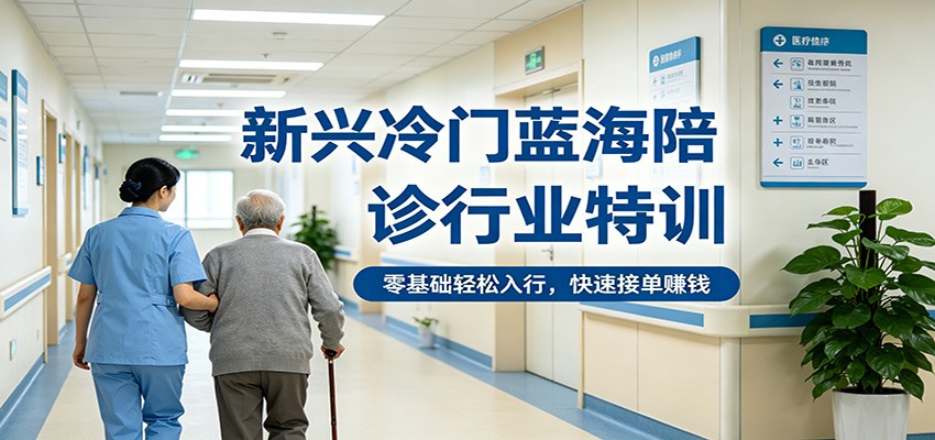 新兴冷门蓝海陪诊行业特训，零基础轻松入行，快速接单赚钱-齐力副业