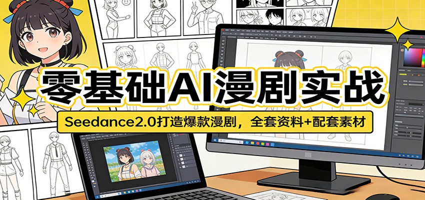 零基础AI漫剧实战：Seedance2.0打造爆款漫剧，全套资料+配套素材-齐力副业