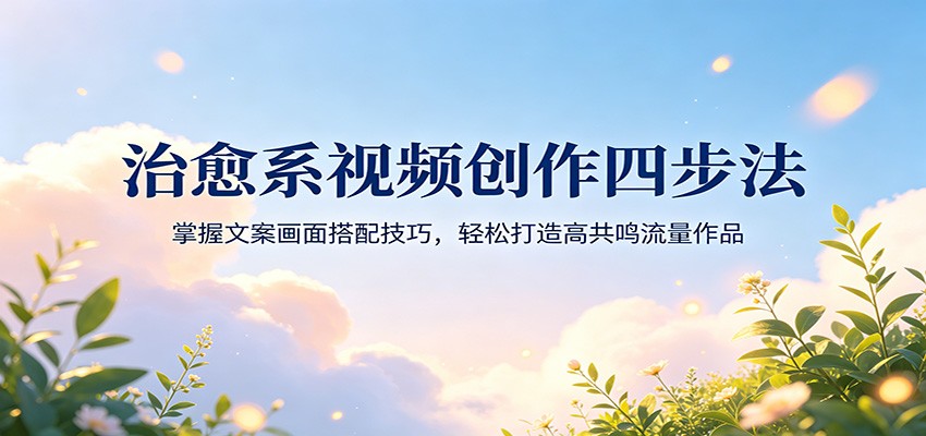 治愈系视频创作四步法：掌握文案画面搭配技巧，轻松打造高共鸣流量作品-齐力副业