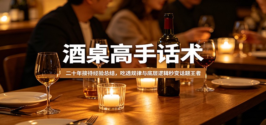 酒桌高手话术：二十年接待经验总结，吃透规律与底层逻辑秒变话题王者-齐力副业