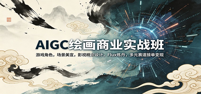 AIGC绘画商业实战班：游戏角色，场景美宣，影视概念设计，Flux炼丹，多元赛道接单变现-齐力副业