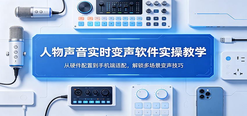 人物声音实时变声软件实操教学：从硬件配置到手机端适配，解锁多场景变声技巧-齐力副业