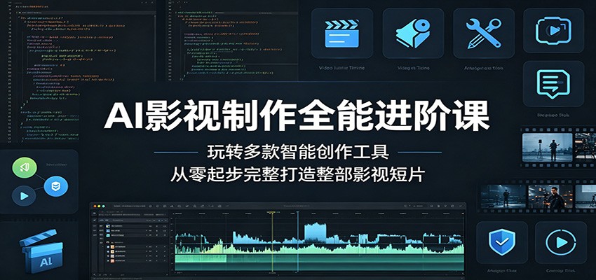 AI影视制作全能进阶课：玩转多款智能创作工具，从零起步完整打造整部影视短片-齐力副业