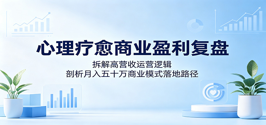 心理疗愈商业盈利复盘:拆解高营收运营逻辑,剖析月入五十万商业模式落地路径-齐力副业