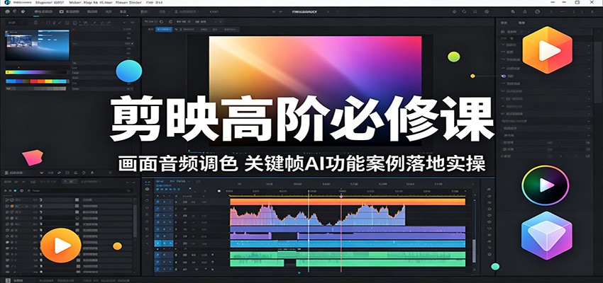 剪映高阶必修课:画面音频调色,关键帧AI功能案例落地实操-齐力副业