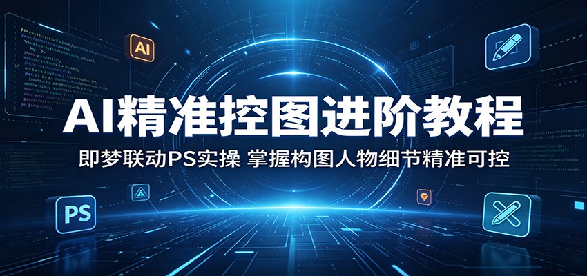 AI精准控图进阶教程:即梦联动PS实操,掌握构图人物细节精准可控-齐力副业