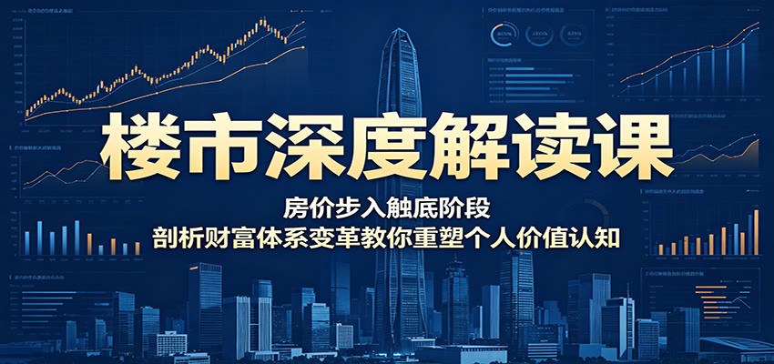 楼市深度解读课:房价步入触底阶段,剖析财富体系变革教你重塑个人价值认知-齐力副业