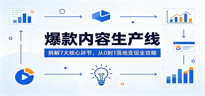 爆款内容生产线：拆解7大核心环节，从0到1落地变现全攻略-齐力副业