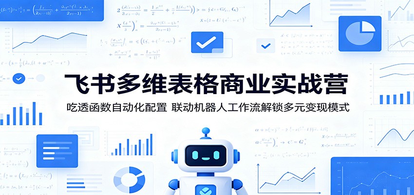 飞书多维表格商业实战营:吃透函数自动化配置,联动机器人工作流解锁多元变现模式-齐力副业