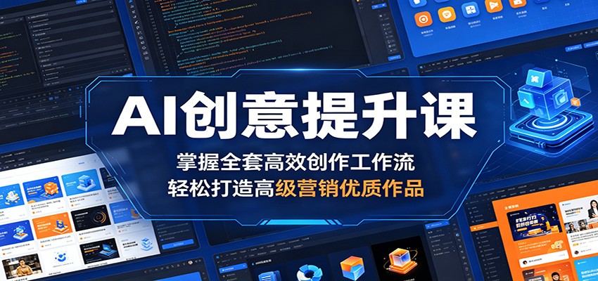 AI创意提升课：掌握全套高效创作工作流，轻松打造高级营销优质作品-齐力副业