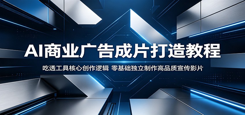 AI商业广告成片打造教程:吃透工具核心创作逻辑,零基础独立制作高品质宣传影片-齐力副业