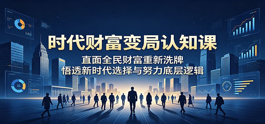 时代财富变局认知课:直面全民财富重新洗牌,悟透新时代选择与努力底层逻辑-齐力副业