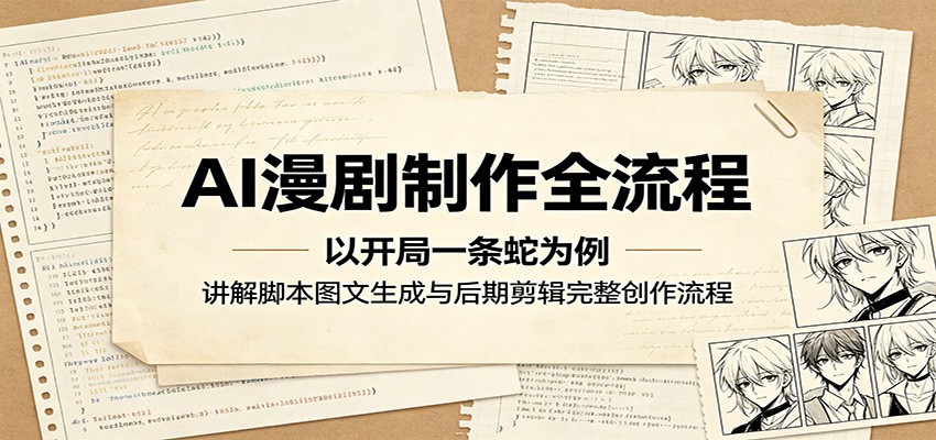 AI漫剧制作全流程:以开局一条蛇为例,讲解脚本图文生成与后期剪辑完整创作流程-齐力副业