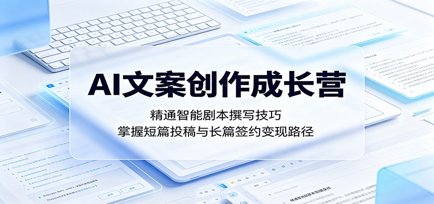 AI文案创作成长营:精通智能剧本撰写技巧,掌握短篇投稿与长篇签约变现路径-齐力副业