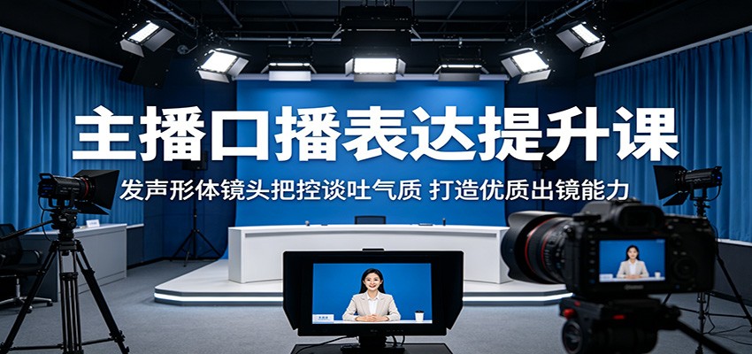 主播口播表达提升课：发声形体镜头把控谈吐气质，打造优质出镜能力-齐力副业