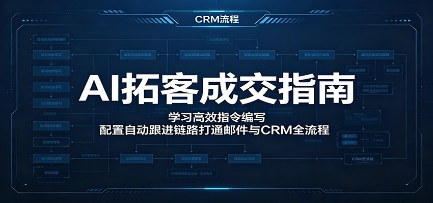 AI拓客成交指南:学习高效指令编写,配置自动跟进链路打通邮件与CRM全流程-齐力副业