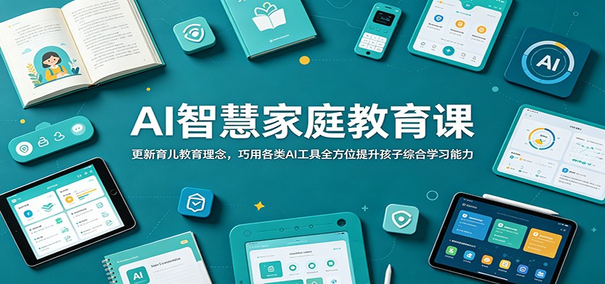 AI智慧家庭教育课:更新育儿教育理念,巧用各类AI工具全方位提升孩子综合学习能力-齐力副业