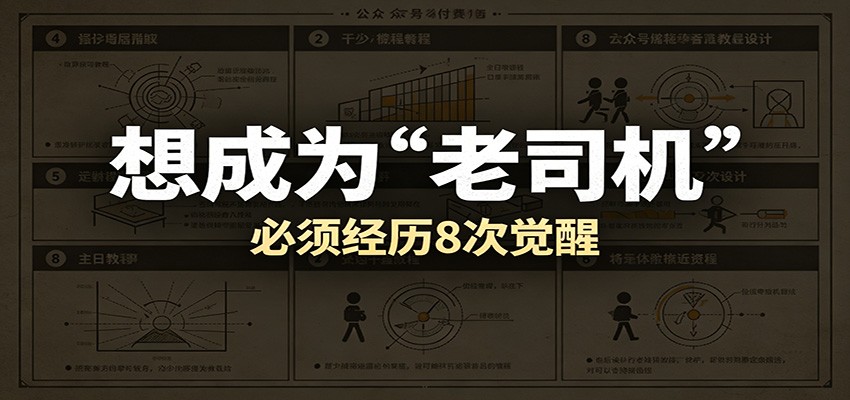 某公众号付费文章:想成为“老司机”,必须经历8次觉醒-齐力副业
