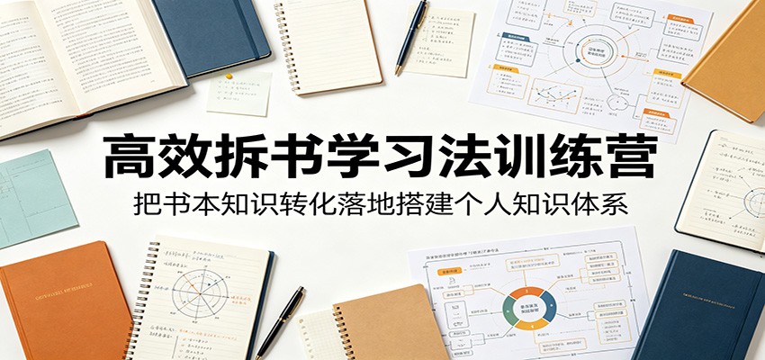 高效拆书学习法训练营,把书本知识转化落地搭建个人知识体系-齐力副业