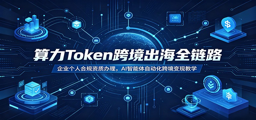 算力Token跨境出海全链路：企业个人合规资质办理，AI智能体自动化跨境变现教学-齐力副业