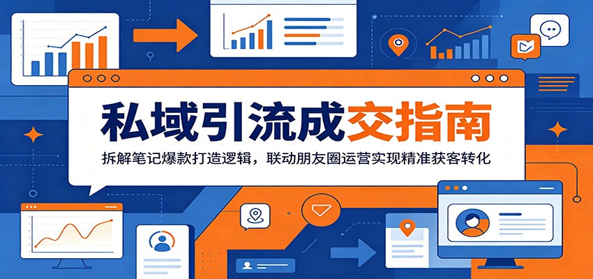 私域引流成交指南：拆解笔记爆款打造逻辑，联动朋友圈运营实现精准获客转化-齐力副业