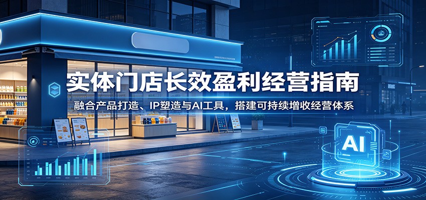 实体门店长效盈利经营指南:融合产品打造、IP塑造与AI工具,搭建可持续增收经营体系-齐力副业