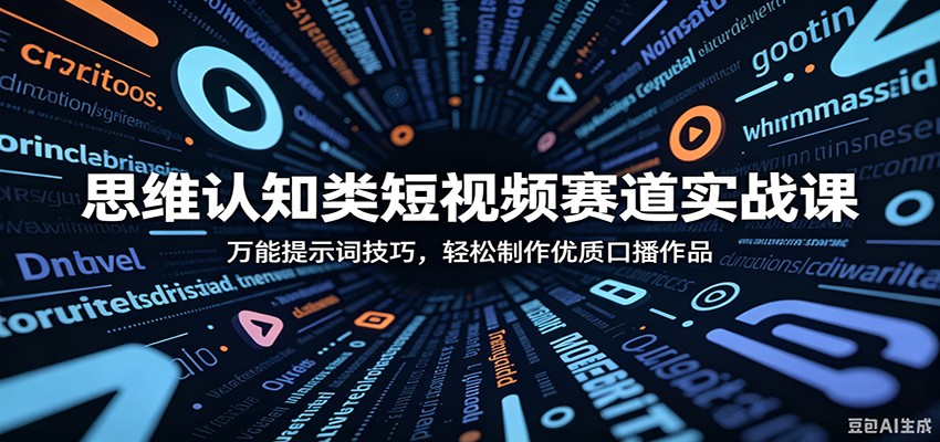思维认知类短视频赛道实战课:万能提示词技巧,轻松制作优质口播作品-齐力副业