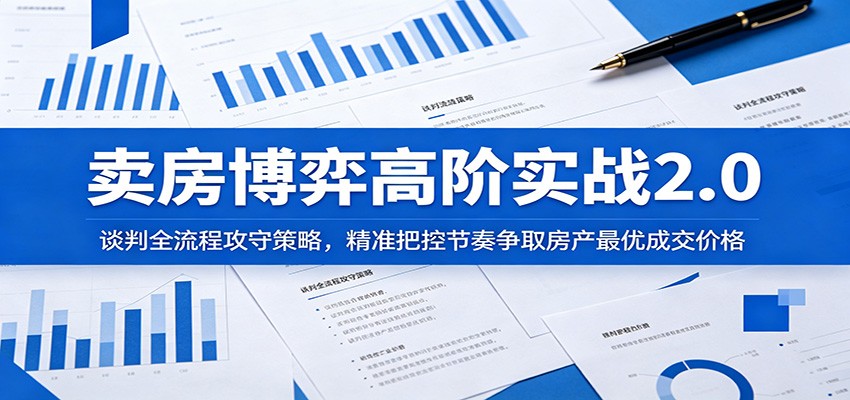 卖房博弈高阶实战2.0:谈判全流程攻守策略,精准把控节奏争取房产最优成交价格插图 卖房博弈高阶实战2.0:谈判全流程攻守策略,精准把控节奏争取房产最优成交价格插图
